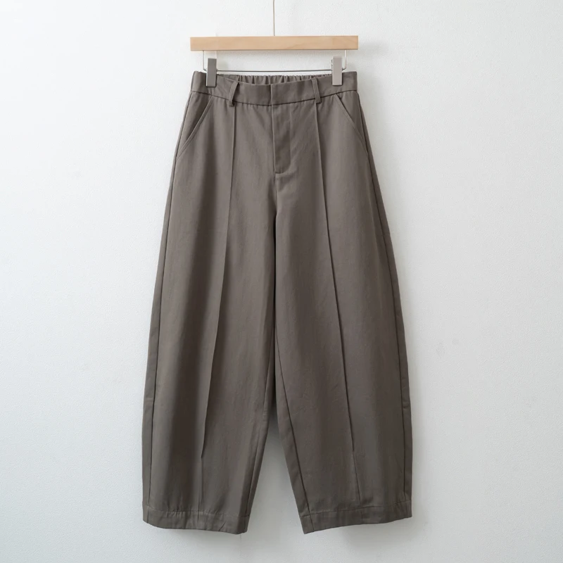 2026 Spring Summer Women Casual Elastic waist Cropped Harem pants office commuter Pants