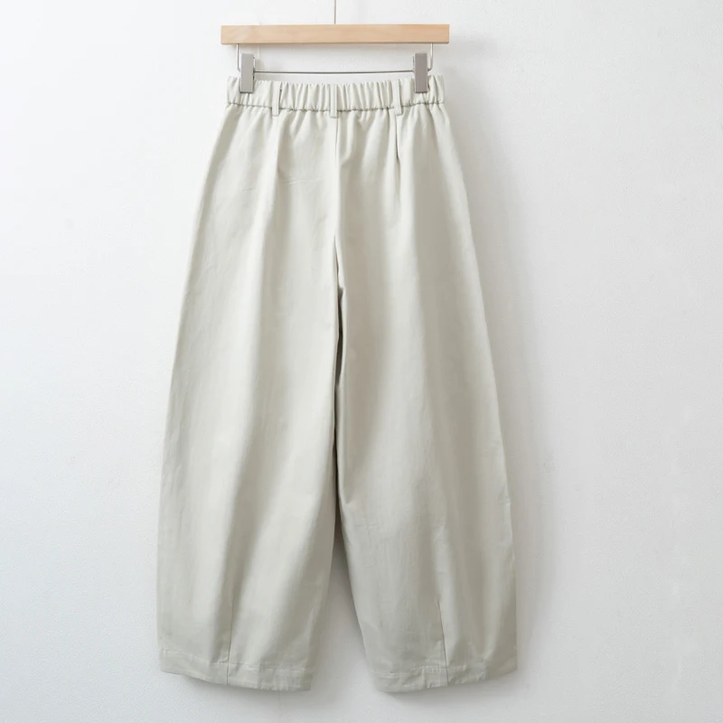2026 Spring Summer Women Casual Elastic waist Cropped Harem pants office commuter Pants