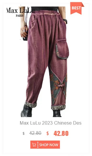 Amax luluE Winter Fashion Corduroy Pants Womens Leisure Loose Vintage Fur Harem Trousers Ladies Classic Luxury Elegant Clothes