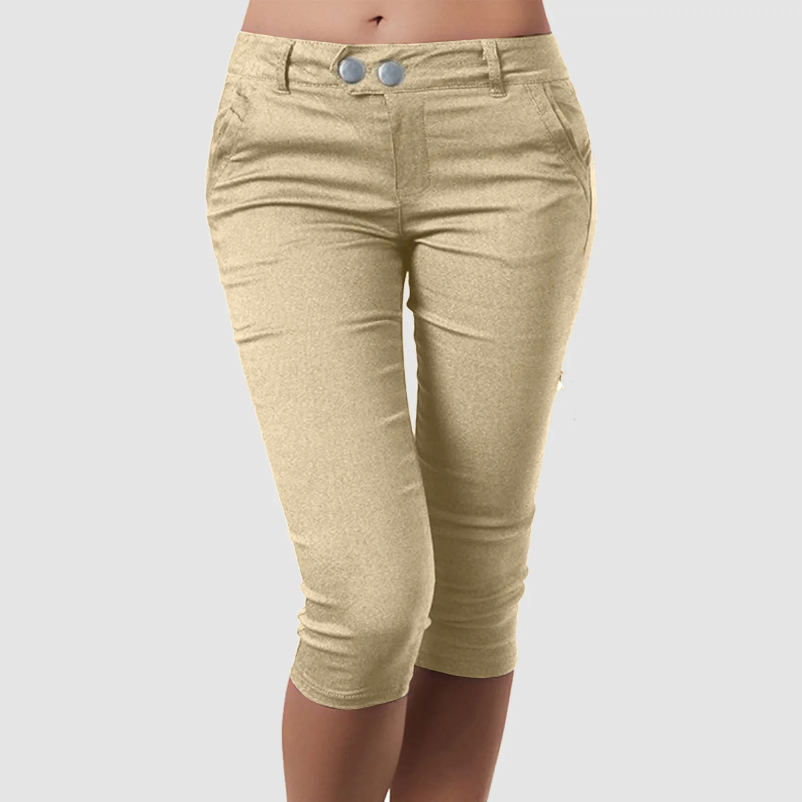 Womens Pants Summer Outdoor Casual Skinny Capris Cargo Pants Slim Fit Leggings Overalls Thin Slim Pencil Pants For Women Tights