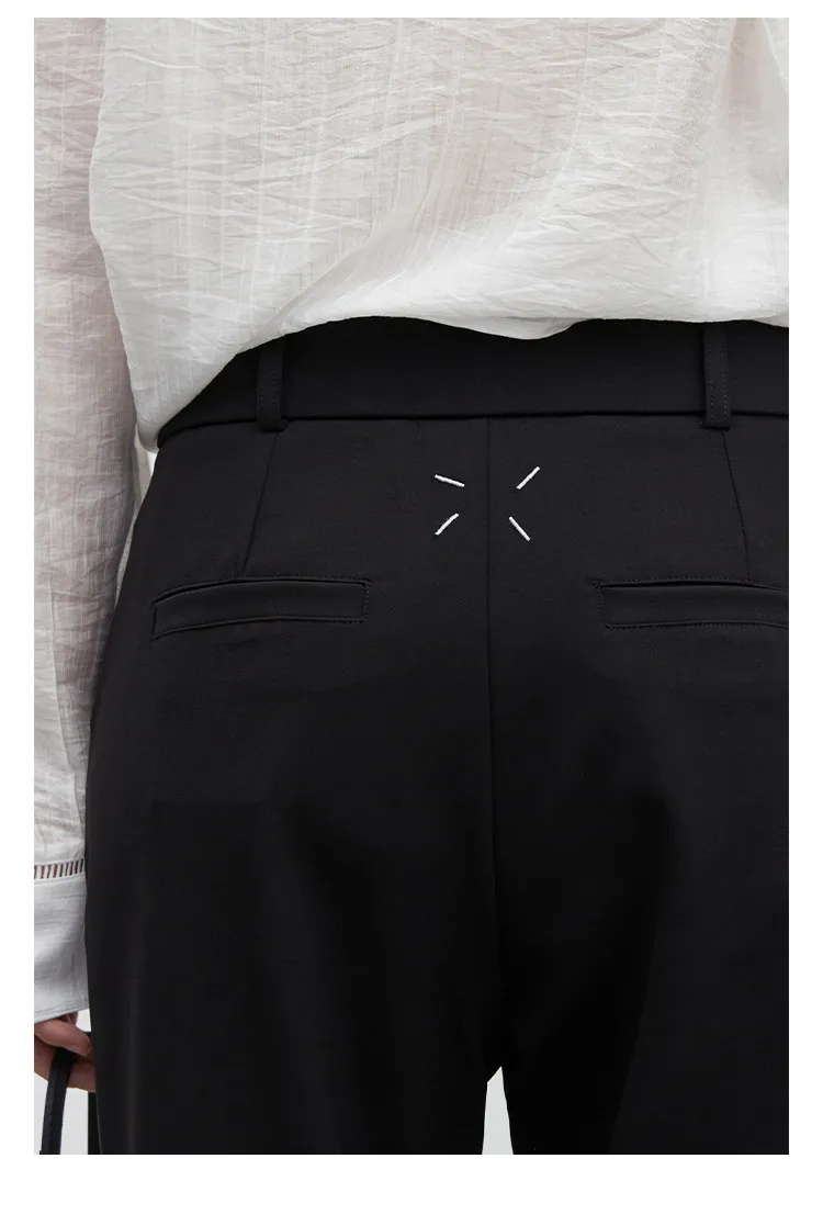 CHIC VEN Fashion Women Pants New High Waist Casual Female Trousers Black Flared Ankle-Length Bottom Pant Spring Autumn 2026