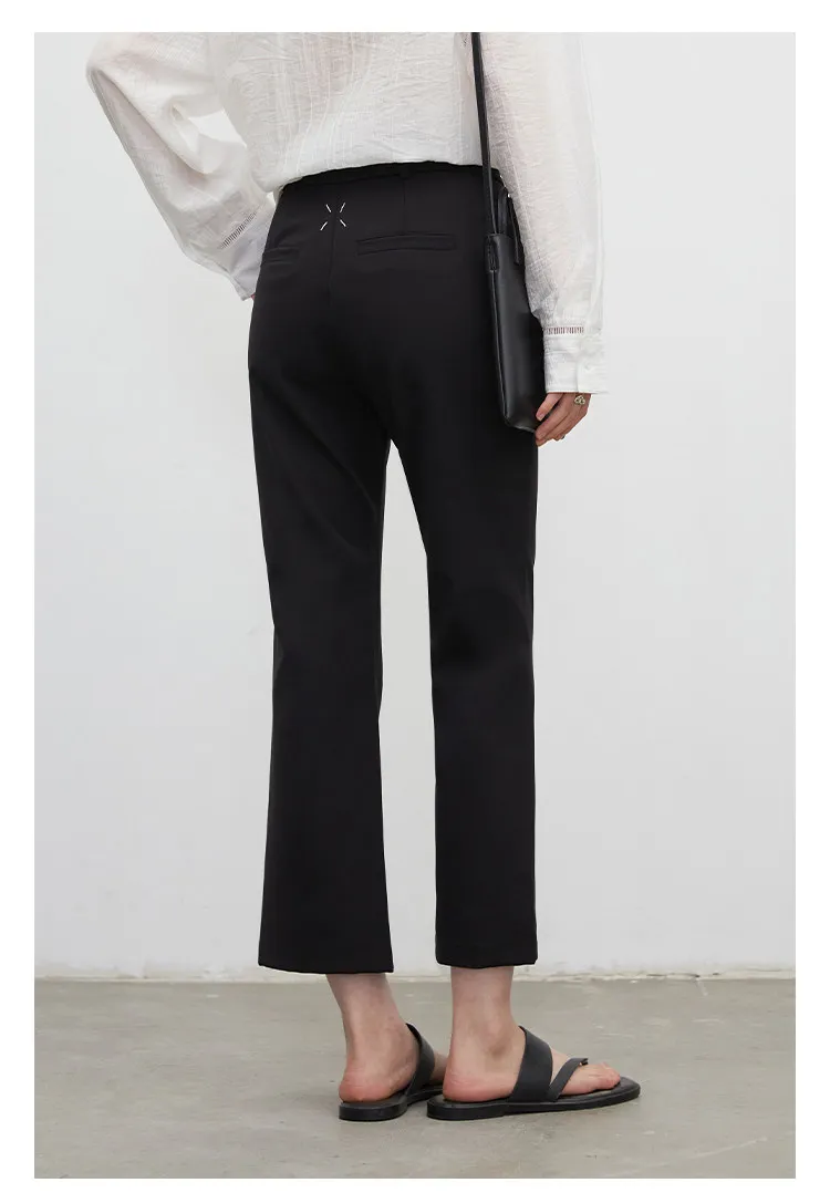 CHIC VEN Fashion Women Pants New High Waist Casual Female Trousers Black Flared Ankle-Length Bottom Pant Spring Autumn 2026