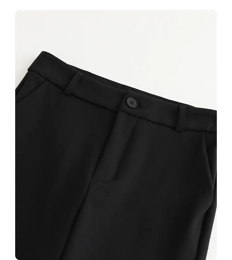 CHIC VEN Fashion Women Pants New High Waist Casual Female Trousers Black Flared Ankle-Length Bottom Pant Spring Autumn 2026