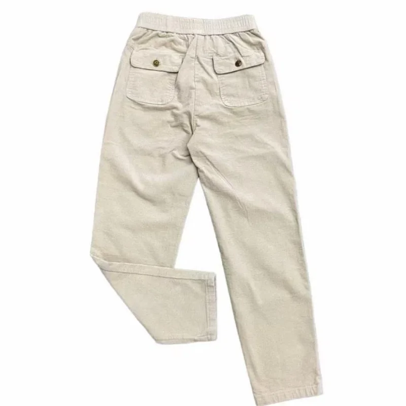 2026 New Korean Autumn Winter Corduroy Harem Pants Women Elastic High Waist Loose Solid Color Casual All-Match Female Trousers