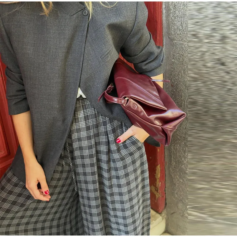 Casual Plaid Print Pants Women Fashion Checked Pleated Elastic Waist Loose Trousers 2026 Spring Summer Chic Street Lady Clothing