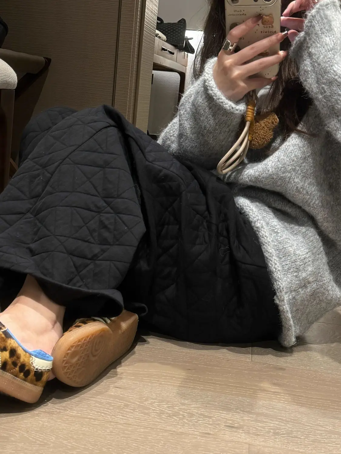 Casual Cotton Pants Women Korean Style Khaki Oversize Warm Wide Leg Trousers Vintage Black Winter Solid Loose Pants