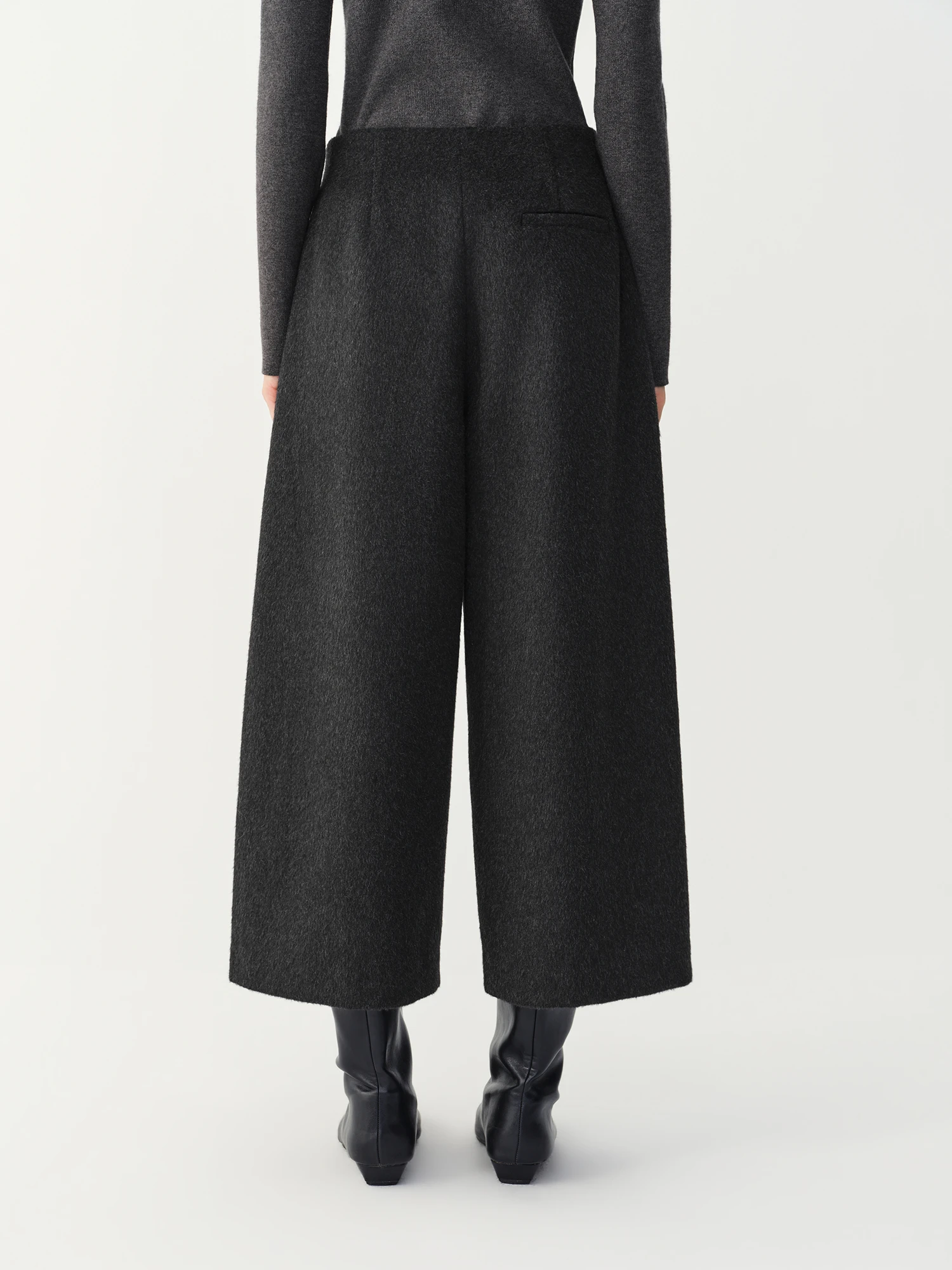 FSLE Women's Wide-leg Straight-leg Slim-fit Casual Pants with No Waistband New Style for Winter 2026 Unisex British Stylish