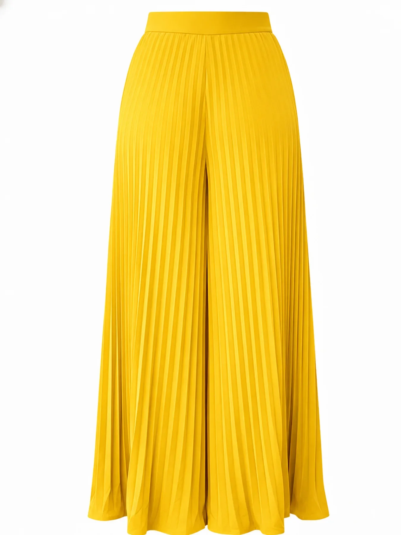 Summer Vacation Loose Fit Lightweight Elegant Dra Long Pants Pleated Wide Leg Pants High Waist Flowy Drapey Casual Trousers