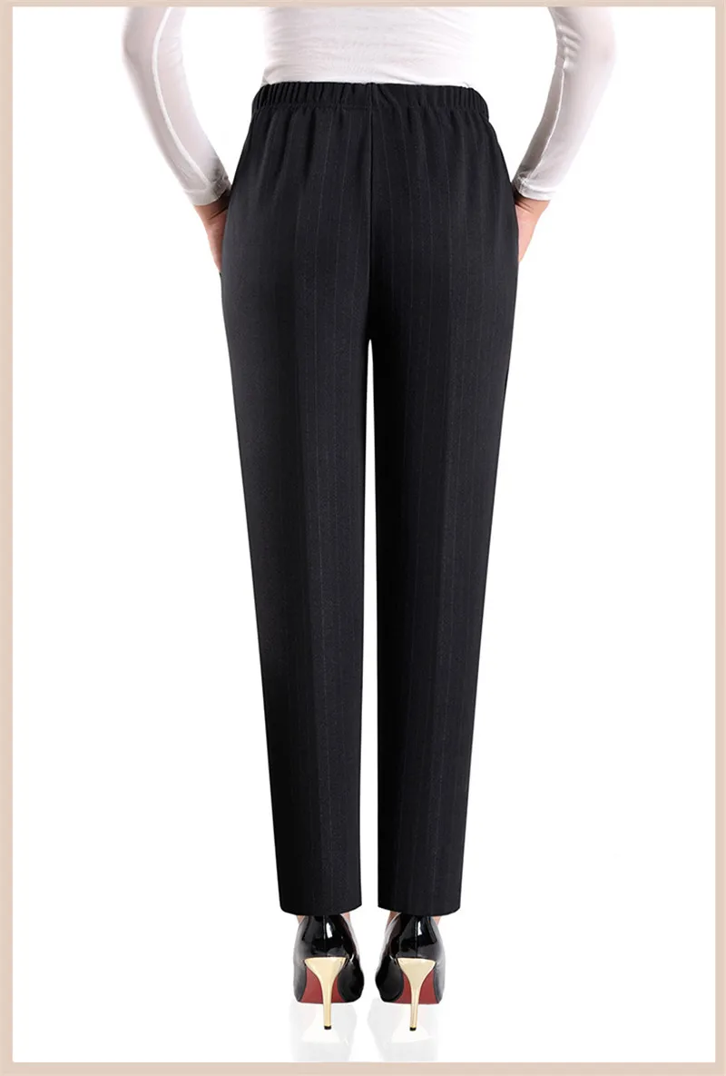 2022 NEW Autumn Women Trousers Oversize Elastic High Waist Loose Casual Pants Middle-aged Female Winter Warm Stretch Pants 8XL