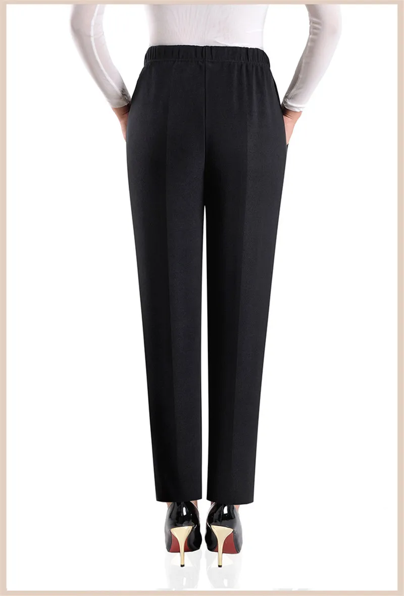 2022 NEW Autumn Women Trousers Oversize Elastic High Waist Loose Casual Pants Middle-aged Female Winter Warm Stretch Pants 8XL