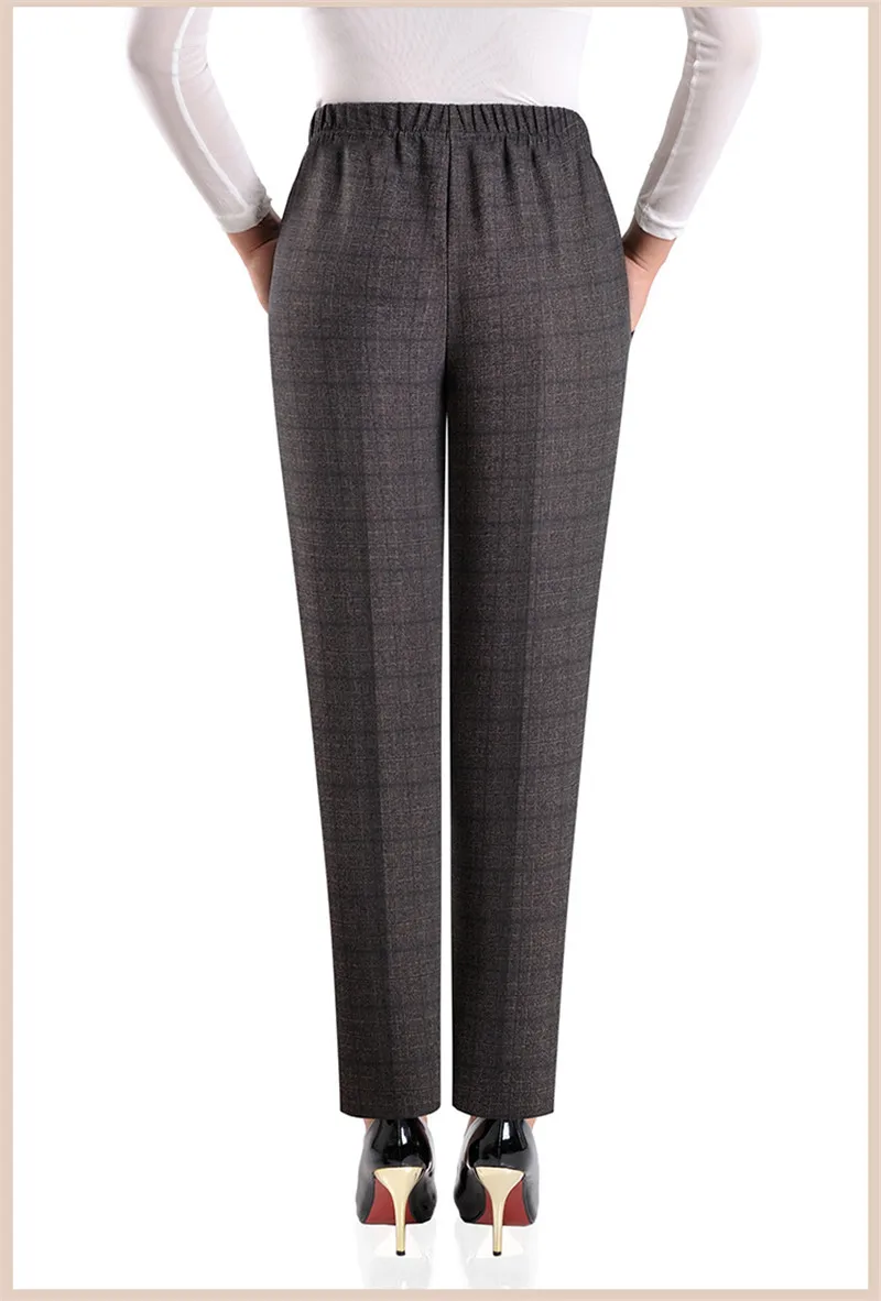 2022 NEW Autumn Women Trousers Oversize Elastic High Waist Loose Casual Pants Middle-aged Female Winter Warm Stretch Pants 8XL