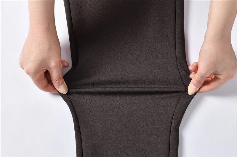 Mother Straight Pants Middle Aged Female Stretch Trousers Autumn Winter Thicken Elastic Waist Women Casual Pantalones 6antalones