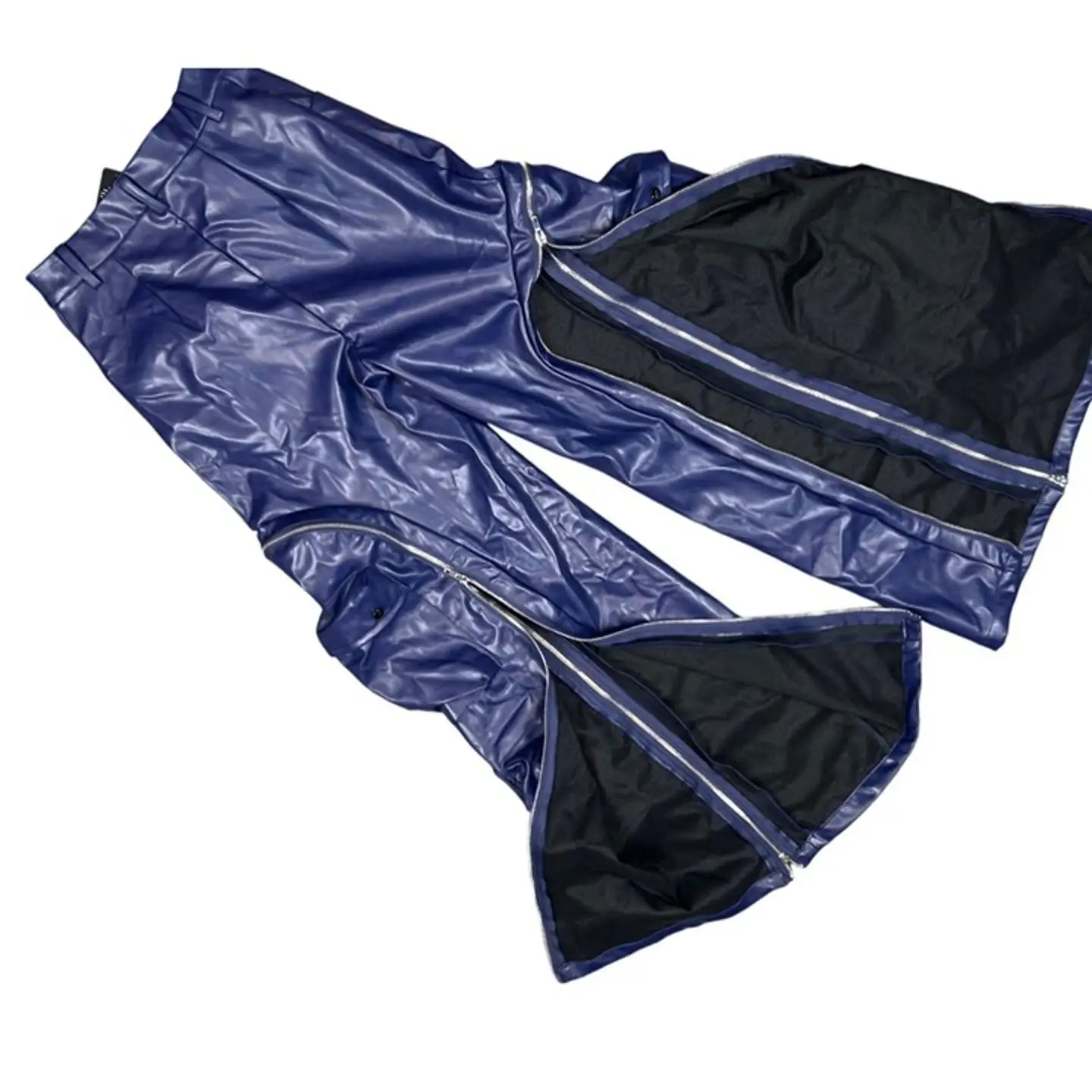 Leather PU Cargo Pants High Waist Y2K Streetwear 2025 Women Winter Fashion Clothes Trousers Sexy Elegant Wide Leg Pocket Pants
