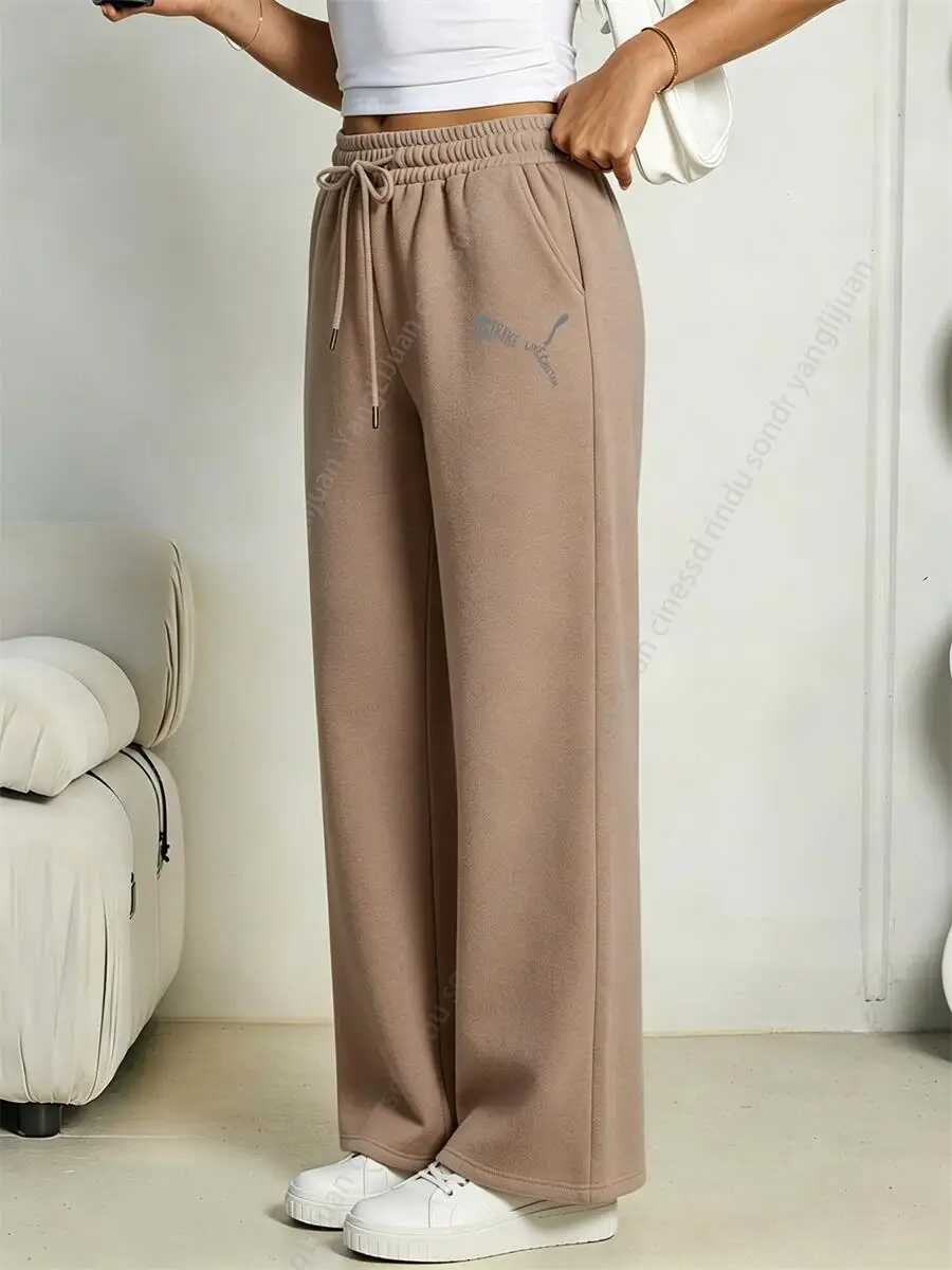 Woman Pants Straight Leg Trousers Fleece Graphic Print Street Hip Hop True To Size Clearance Sale Joggers women Sweatpants