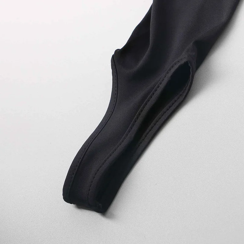 Korean Fashion High-Waisted Black Skinny Y2K Women's Pants Glitter Casual Club Leggings Long 2025