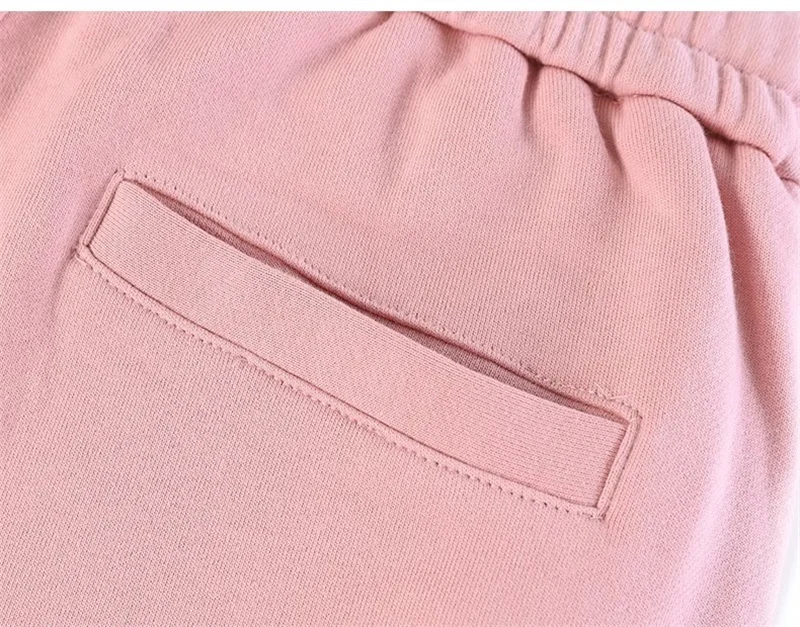 Casual Trousers Women's 100% Cotton Straight Pants Pink Sweatpants Loose Female Drawstring Bundle Foot Harem Pants Spring Autumn