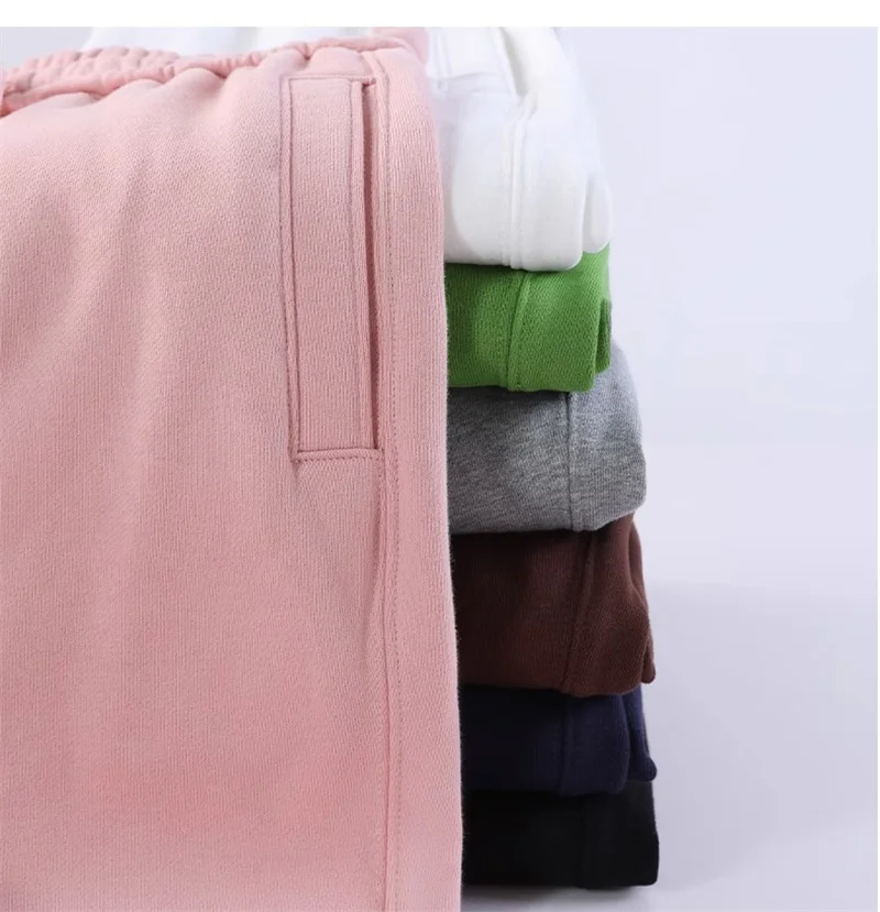 Casual Trousers Women's 100% Cotton Straight Pants Pink Sweatpants Loose Female Drawstring Bundle Foot Harem Pants Spring Autumn