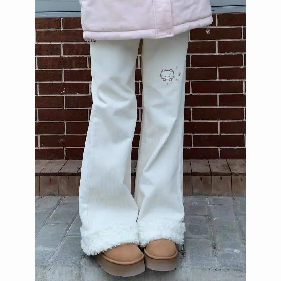 Japanese Kawaii Pants Full Length Women Cartoon Pattern Casual Sweet Harajuku Y2K Aesthetic Subculture Spring Cute Pants 2026