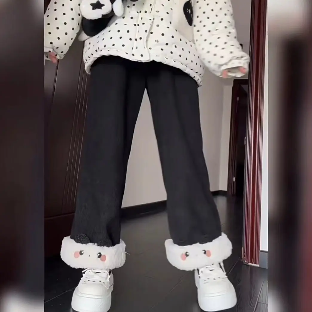 Japanese Kawaii Pants Full Length Women Cartoon Pattern Casual Sweet Harajuku Y2K Aesthetic Subculture Spring Cute Pants 2026