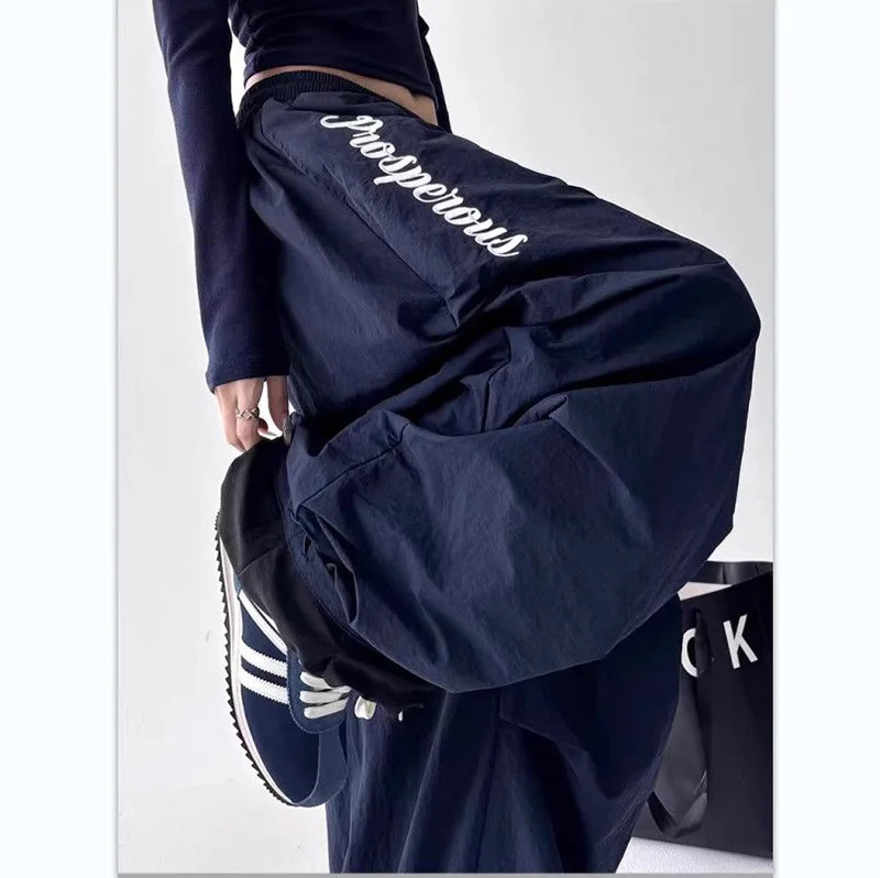 American Y2K Paratrooper Pants Women Hip Hop Oversize Loose High Waist Cargo Pant Harajuku Summer Retro Streetwear Bf Trousers