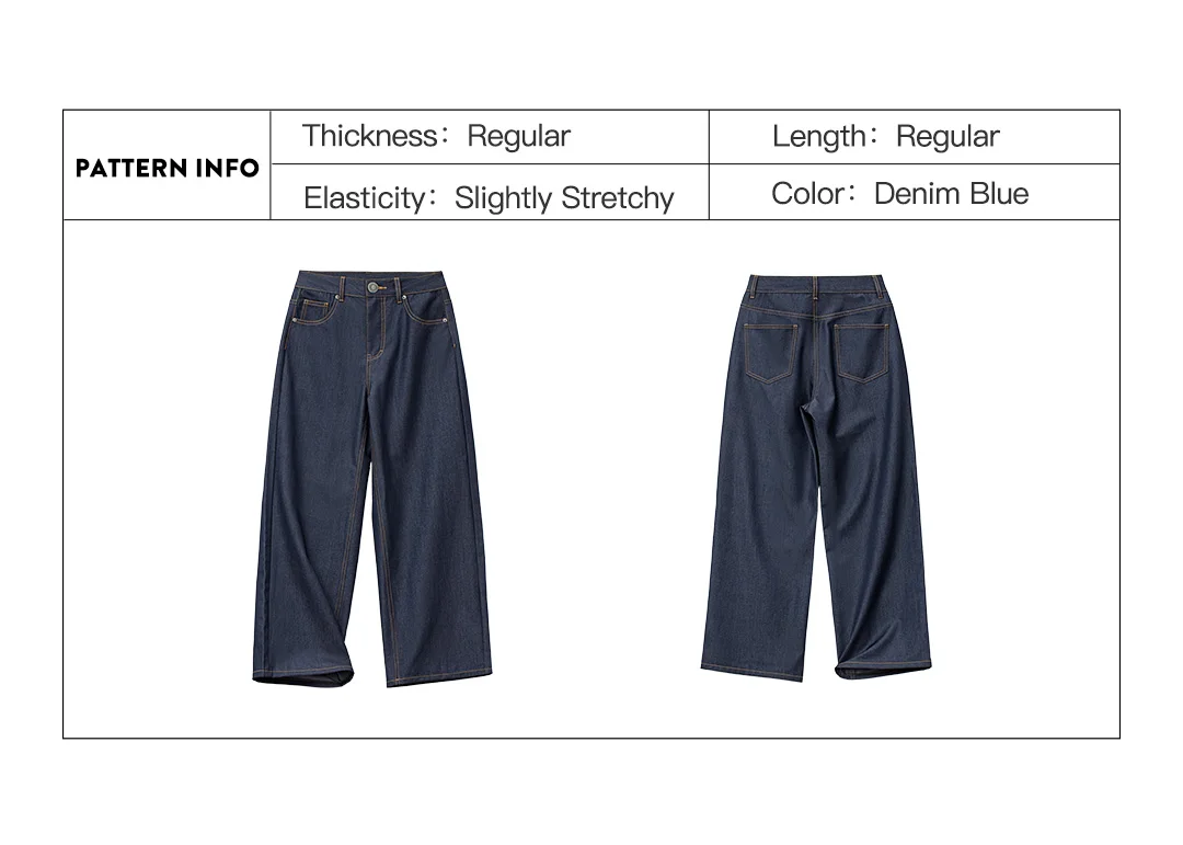 Maden Women's Lightweight Wide Leg Pants Straight Loose High Waist Casual Zipper Solid Trousers for Spring Summer