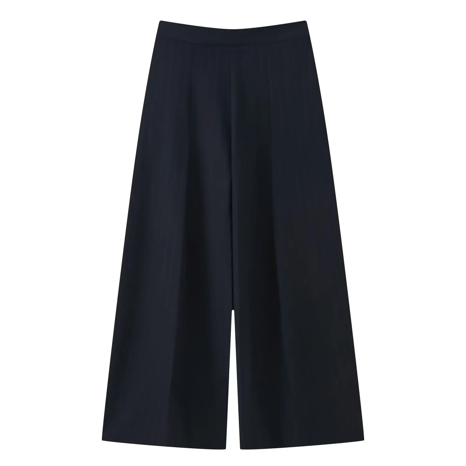 BSAY Pleated Pants for Women Fashion Autumn Winter New Solid Color Chic Female Elastic High Waist Wide Leg Trousers Mujer