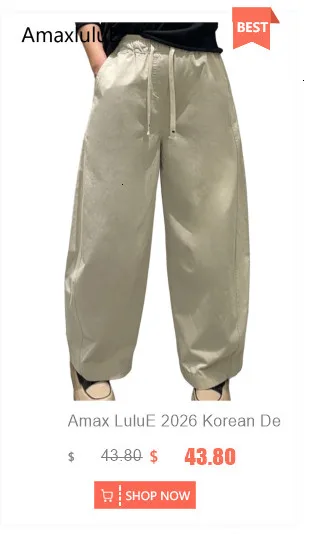 Amax LuluE Designer Womens Autumn Fashion Corduroy Harem Pants 2025 Ladies Leisure Vintage Elastic Waist Solid Fitness Trousers