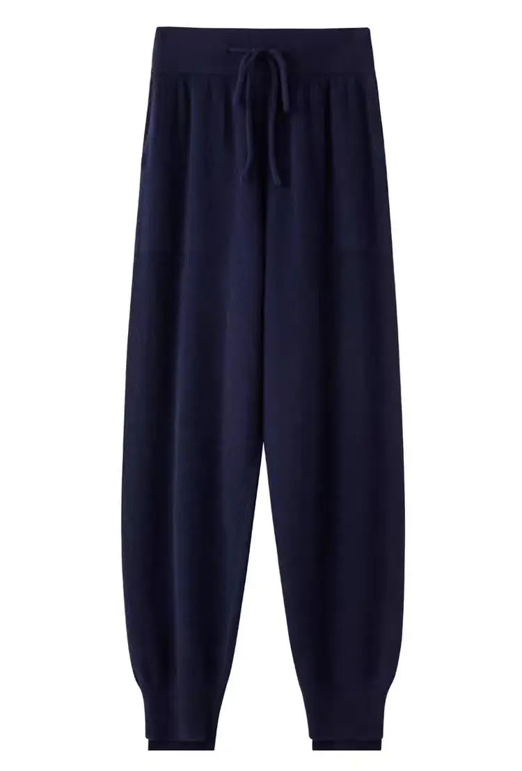 Women's New Pure Cashmere Harem Pants High-Waisted Knitting Wear Loose Casual Fashionable Autumn Winter Joker