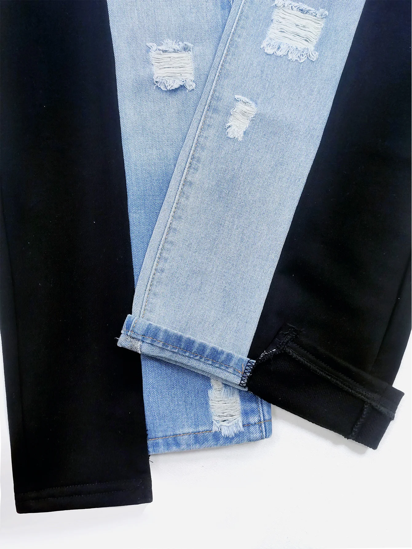 Women Denim Pant Jeans Long Pants Hole Vintage Slim Fit High Waist Straight Trousers Y2k Streetwear Elegant Work Casual 2026