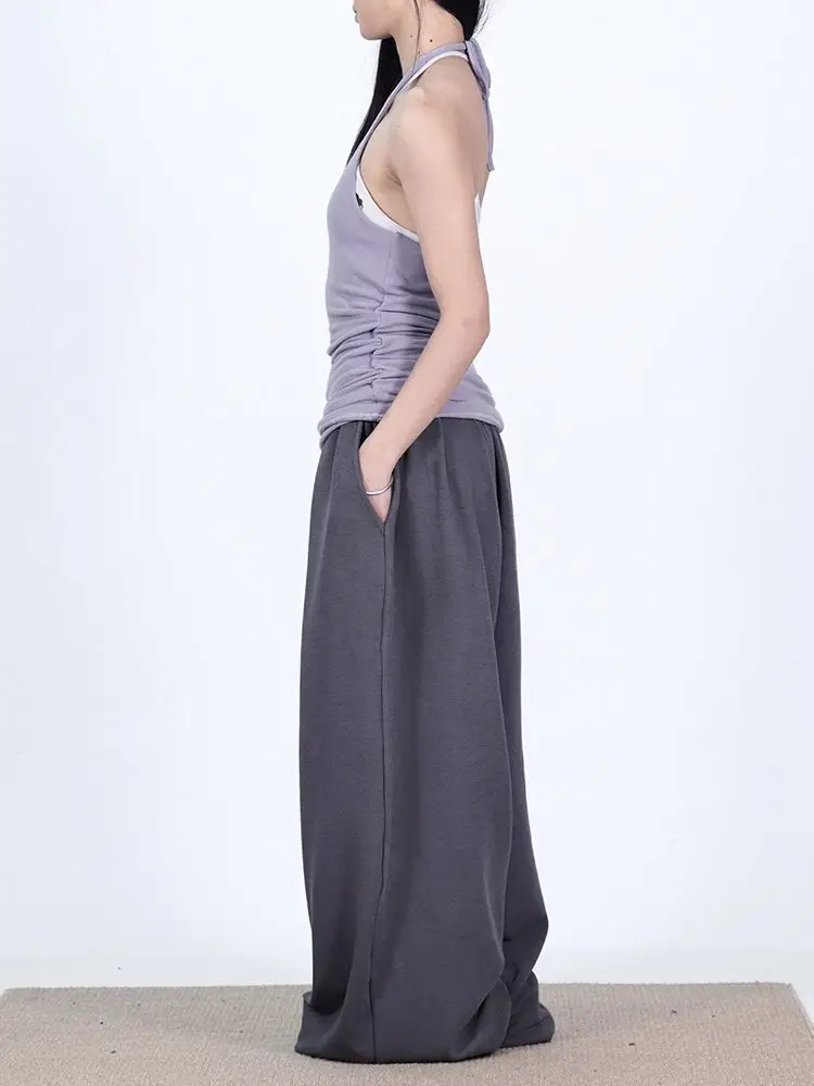 Women Y2K Snake Rhinestone Wide Leg Pants Loose Baggy High Waist Sweatpants with Sparkly Serpent Print Street Dance Casual Wear