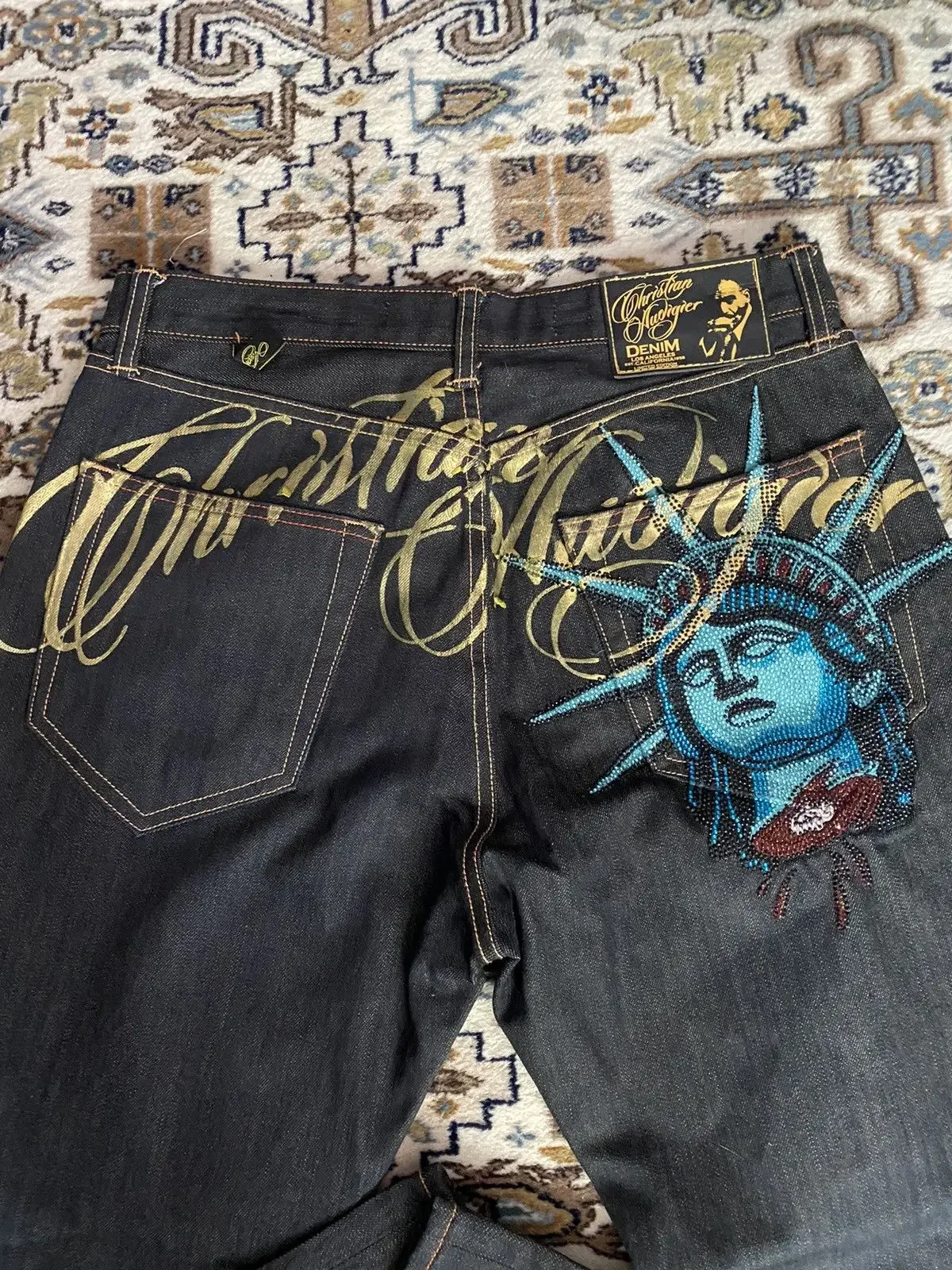 Y2k Retro Hip Hop Skull Embroidery Jeans Casual Denim Pants Straight Wide Leg Jeans Harajuku Gothic Pants Women Clothing