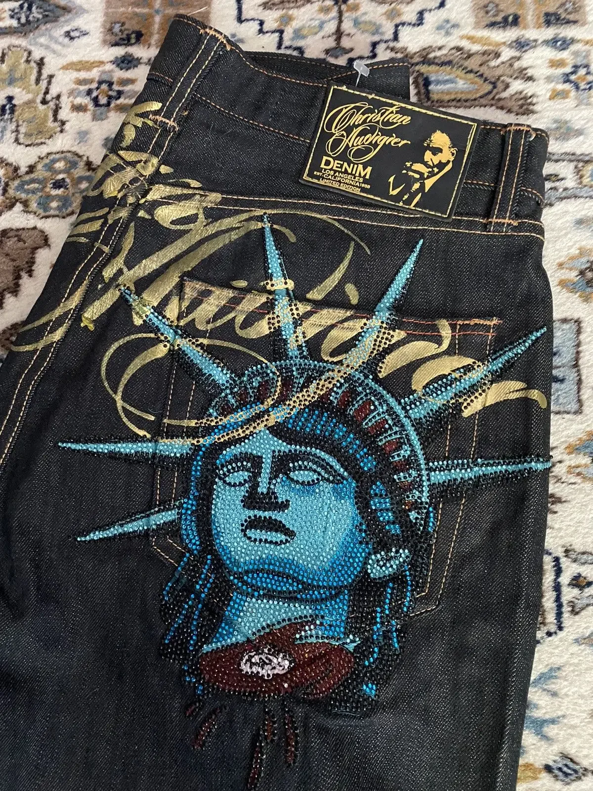 Y2k Retro Hip Hop Skull Embroidery Jeans Casual Denim Pants Straight Wide Leg Jeans Harajuku Gothic Pants Women Clothing