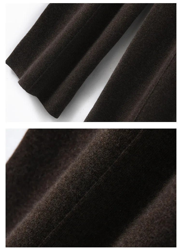 Light Luxury Cashmere Knit Wide Leg Pants Autumn and Winter Women's Fashion Loose Fit Plush Simple Casual Woolen Knit  Pants