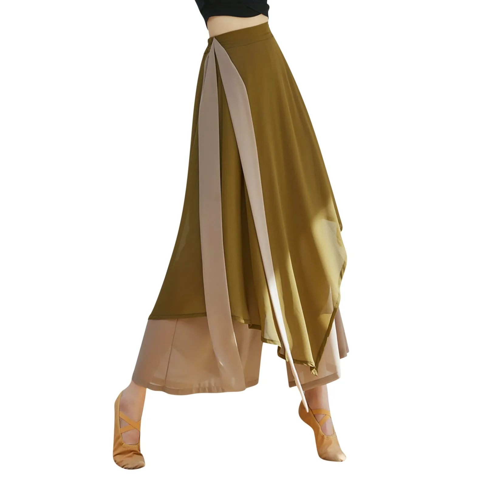 Women Casual Palazzo Pants Classical Dance Trousers Wide Legged Long Pants Gymnastics Practice Skirt Pants For Women Pantalones