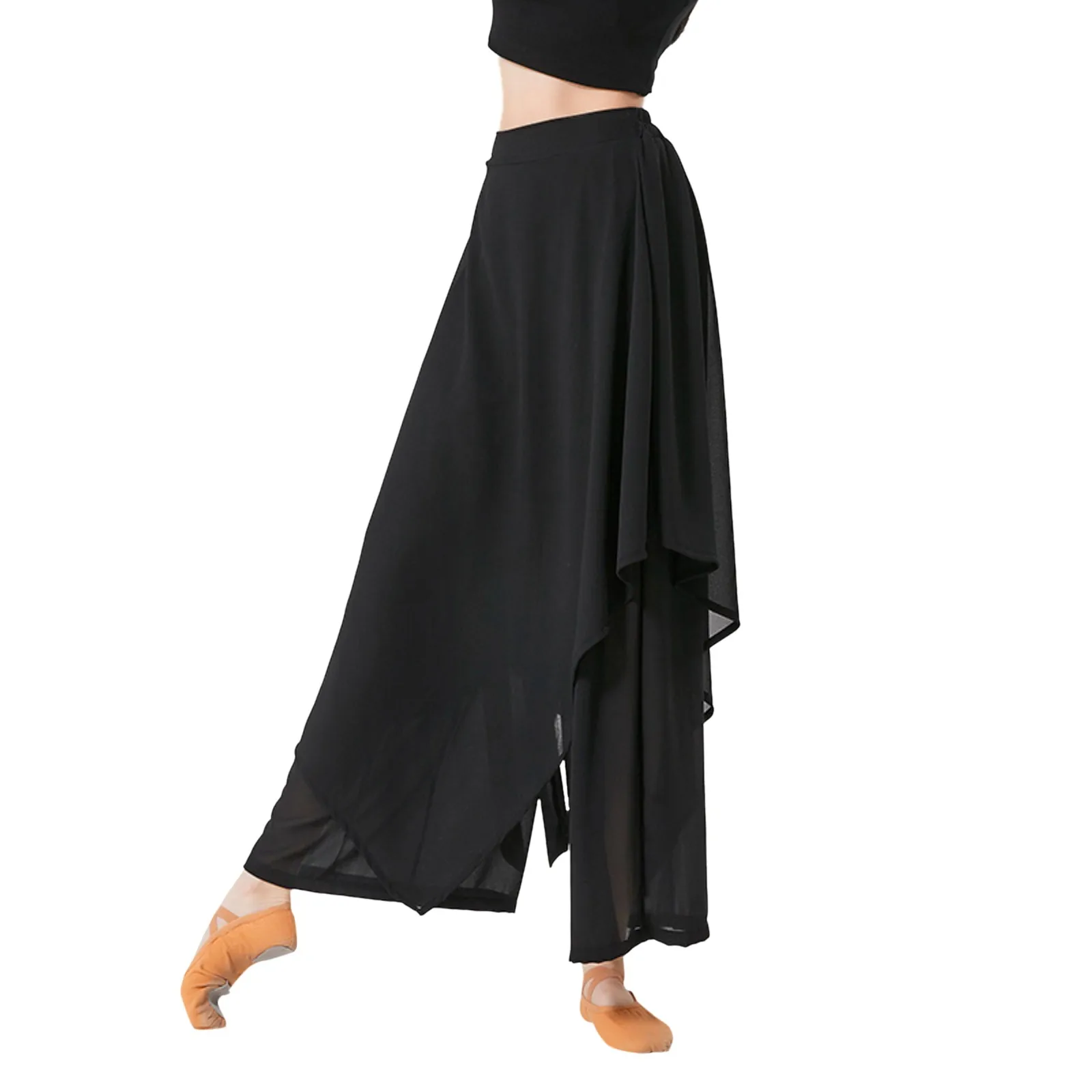 Women Casual Palazzo Pants Classical Dance Trousers Wide Legged Long Pants Gymnastics Practice Skirt Pants For Women Pantalones