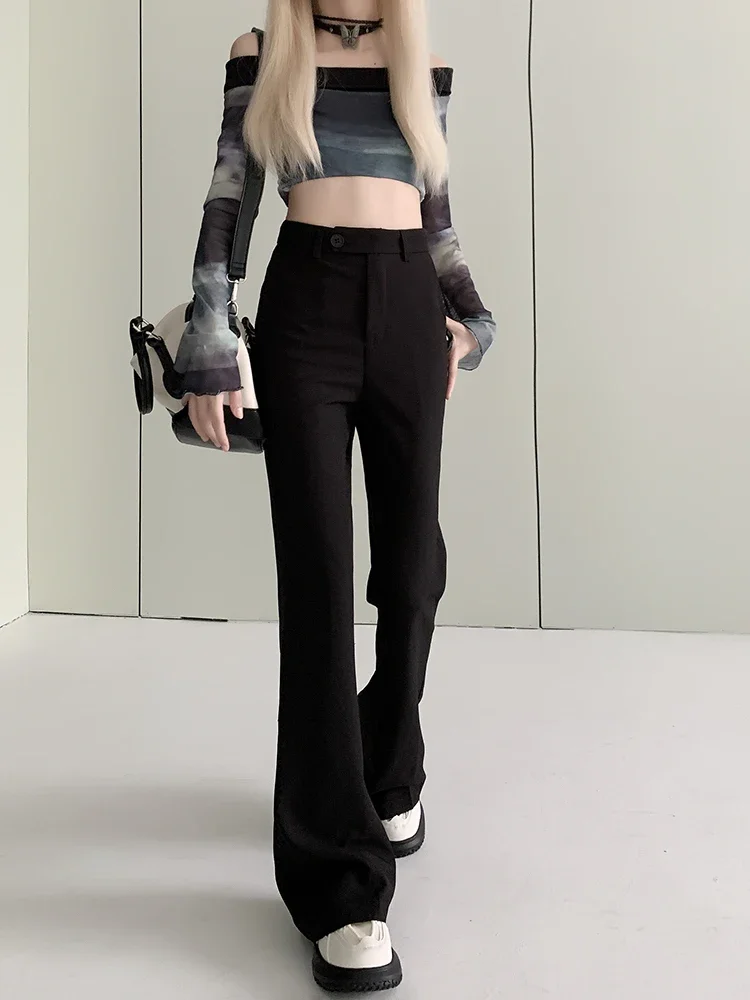 Summer Casual Wide Leg Pants Women's High Waist Long Trousers Draping Feel Good Fit Slimming Effect Business Sle Commute