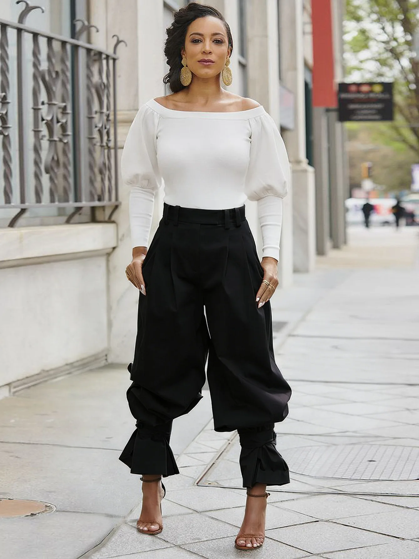 CM.YAYA Women Ruched Straight Wide Leg Pants Fashion 2026 Summer Street INS Casual Party OL Work Jogger Safari Trousers