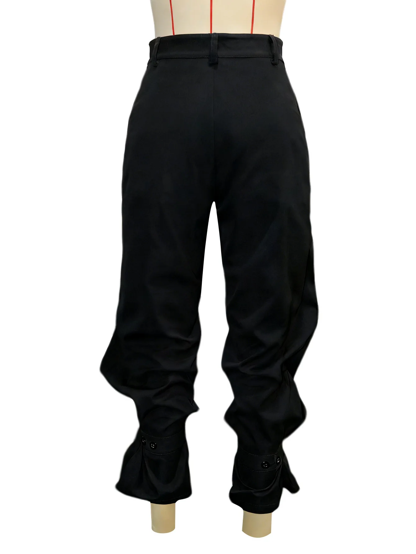 CM.YAYA Women Ruched Straight Wide Leg Pants Fashion 2026 Summer Street INS Casual Party OL Work Jogger Safari Trousers