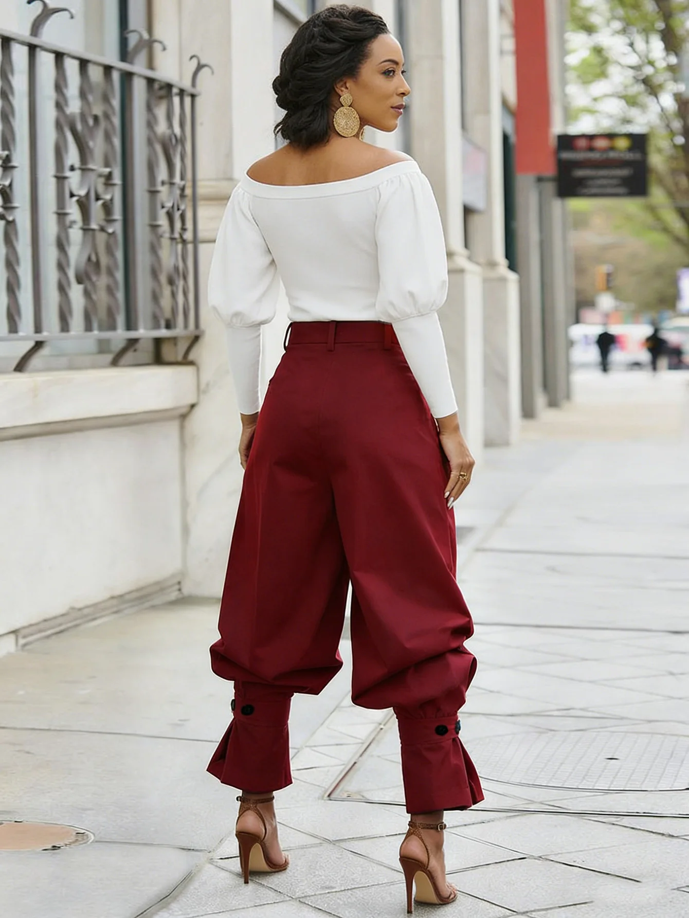 CM.YAYA Women Ruched Straight Wide Leg Pants Fashion 2026 Summer Street INS Casual Party OL Work Jogger Safari Trousers