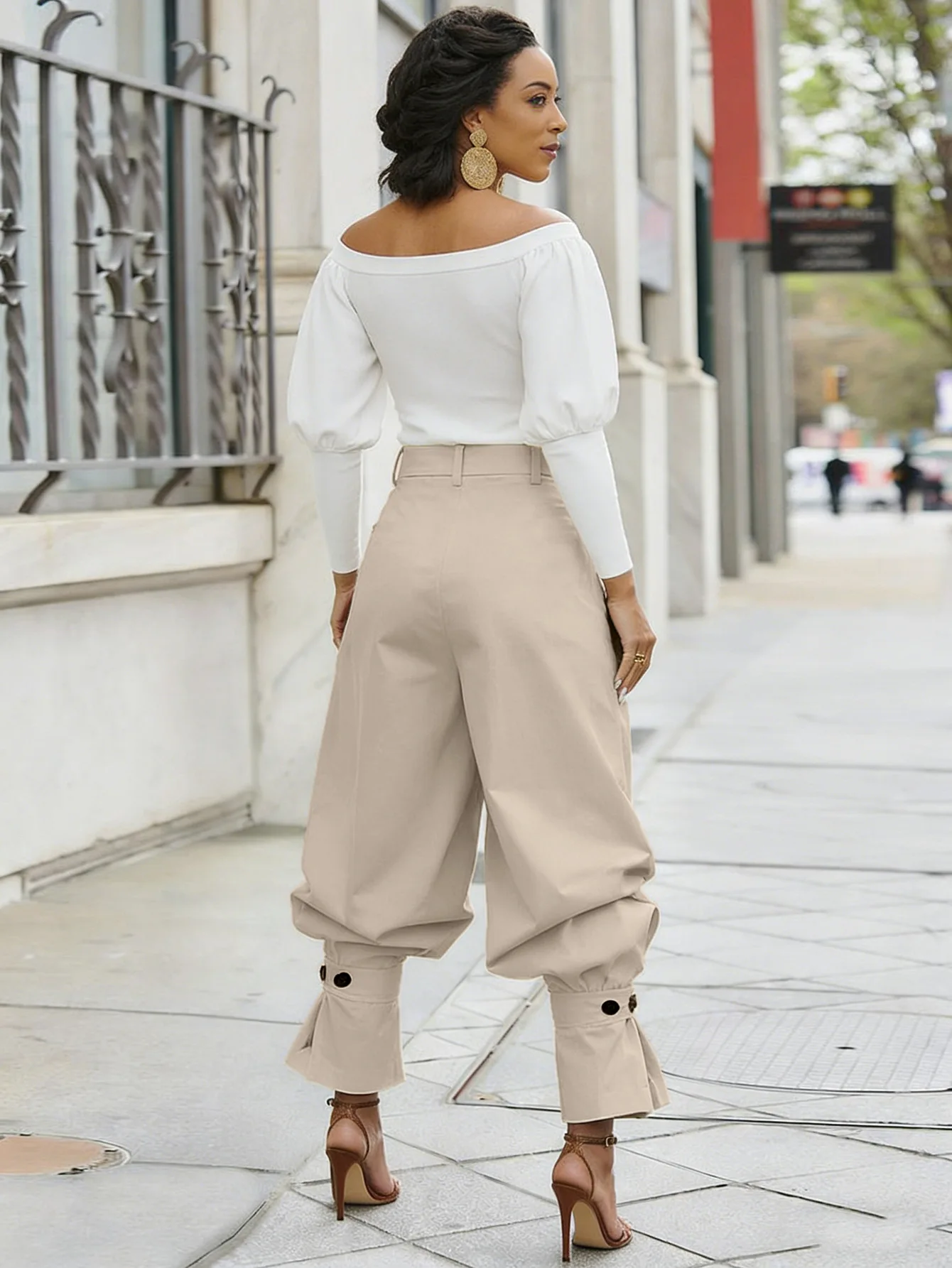 CM.YAYA Women Ruched Straight Wide Leg Pants Fashion 2026 Summer Street INS Casual Party OL Work Jogger Safari Trousers