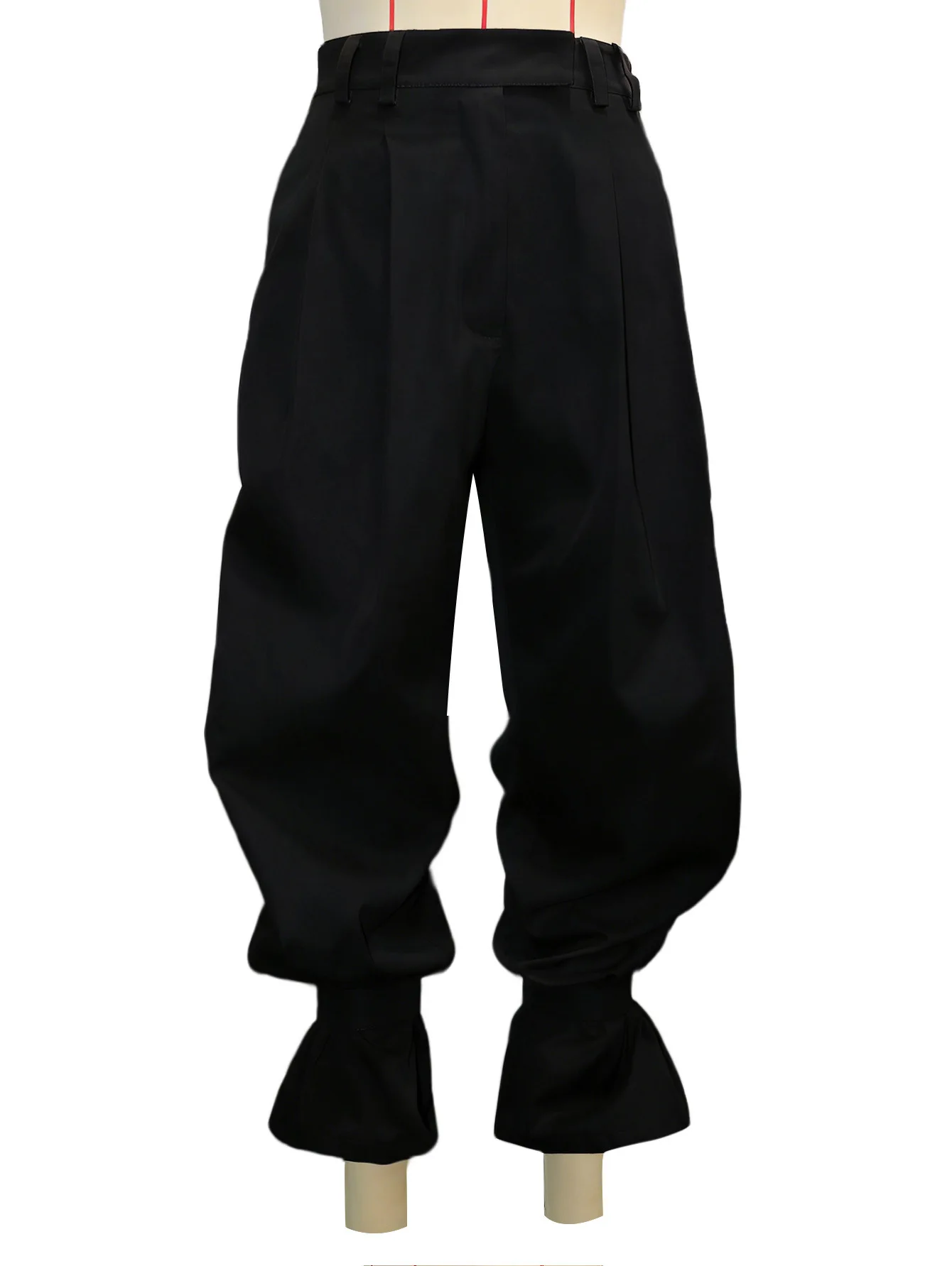 CM.YAYA Women Ruched Straight Wide Leg Pants Fashion 2026 Summer Street INS Casual Party OL Work Jogger Safari Trousers