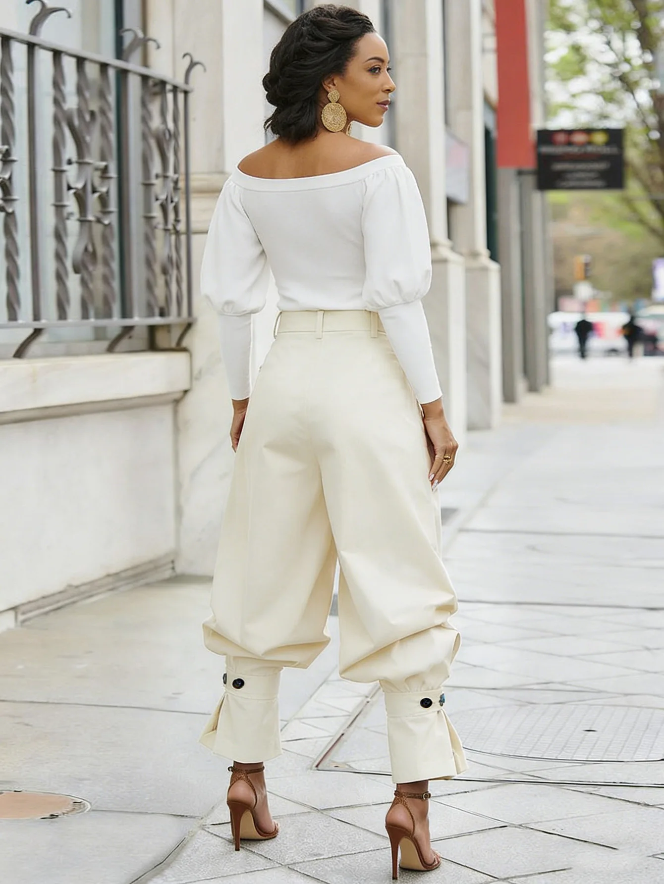 CM.YAYA Women Ruched Straight Wide Leg Pants Fashion 2026 Summer Street INS Casual Party OL Work Jogger Safari Trousers
