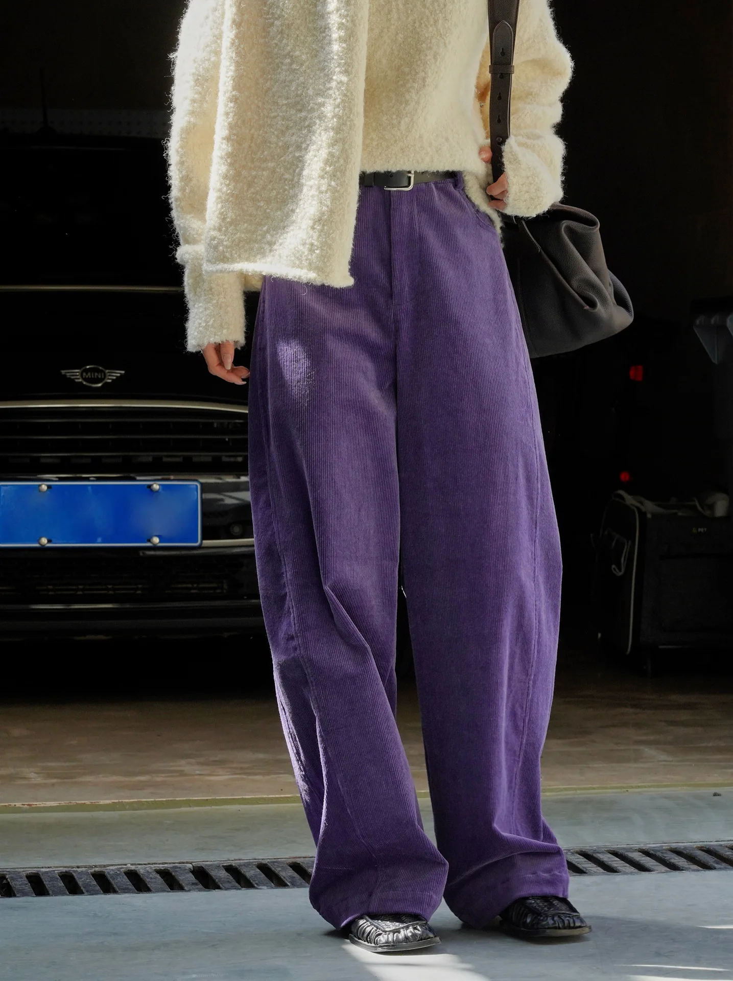 2026 Women Autumn High Waist Wide Leg Corduroy Pants 97% Cotton Fashion Clothes Pants Female Long Trousers