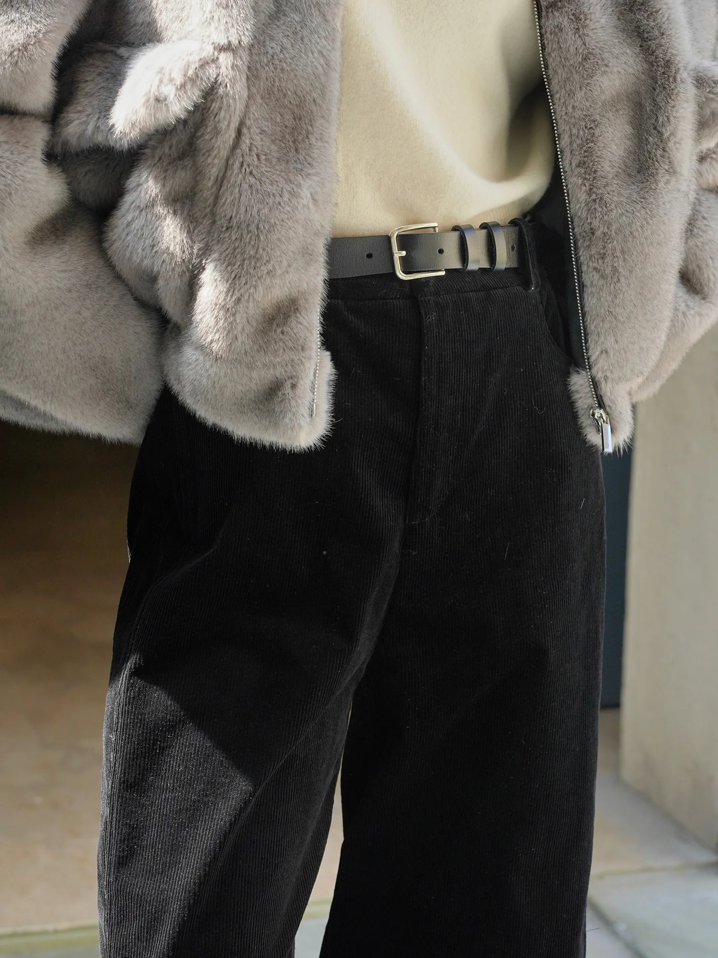 2026 Women Autumn High Waist Wide Leg Corduroy Pants 97% Cotton Fashion Clothes Pants Female Long Trousers