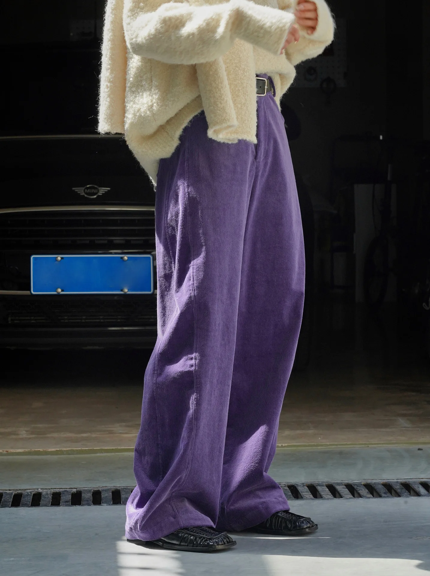 2026 Women Autumn High Waist Wide Leg Corduroy Pants 97% Cotton Fashion Clothes Pants Female Long Trousers