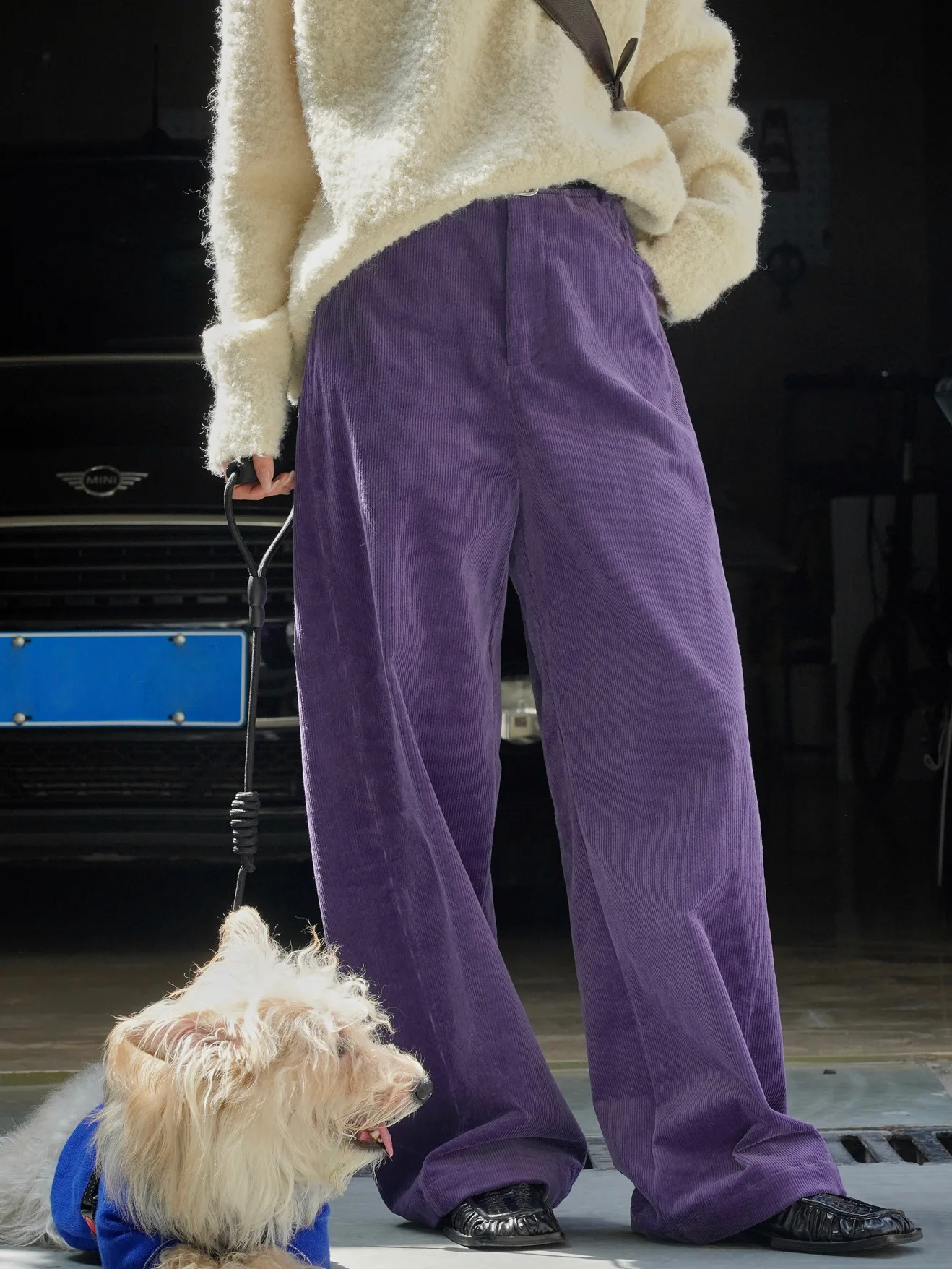 2026 Women Autumn High Waist Wide Leg Corduroy Pants 97% Cotton Fashion Clothes Pants Female Long Trousers