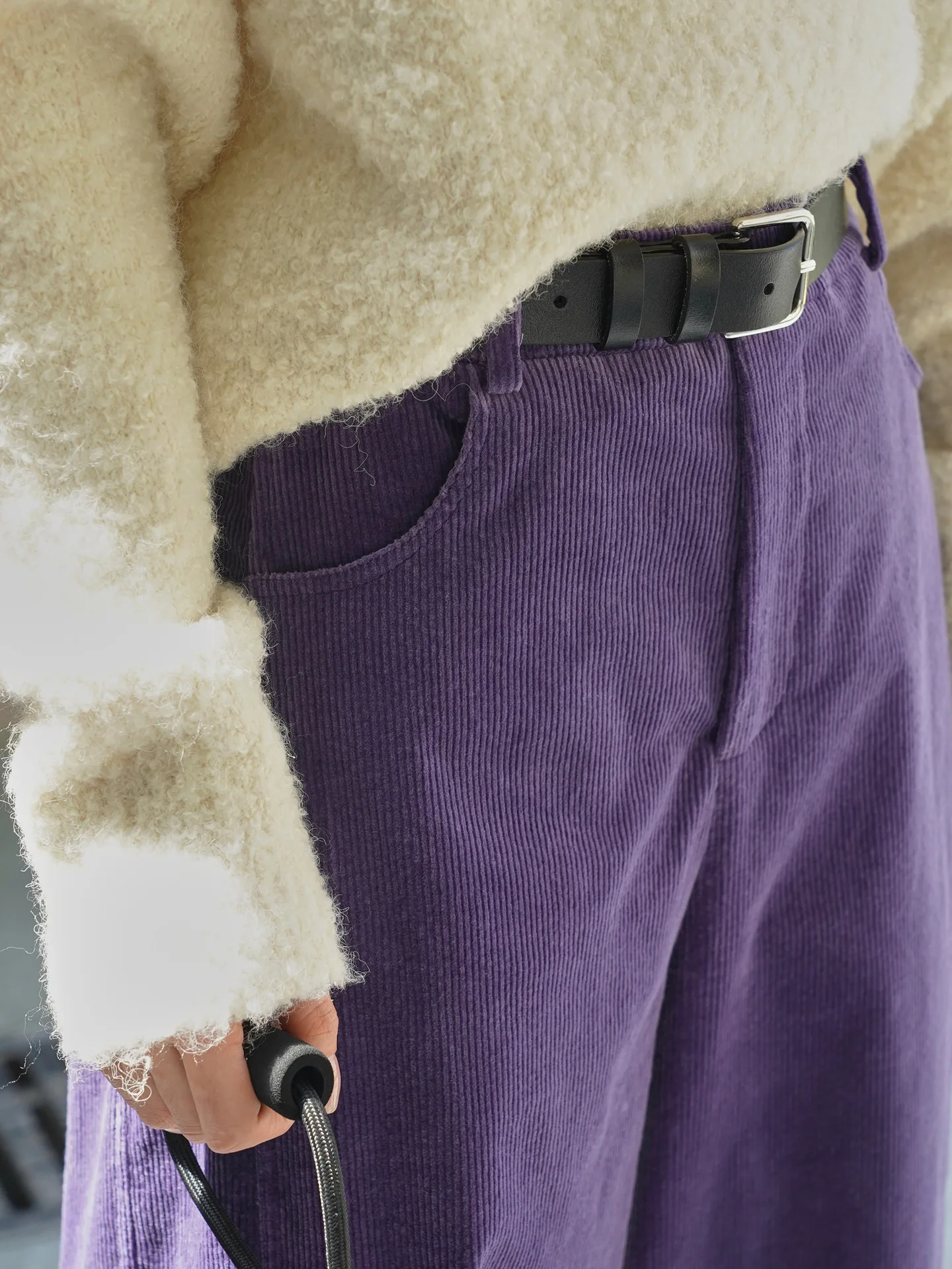 2026 Women Autumn High Waist Wide Leg Corduroy Pants 97% Cotton Fashion Clothes Pants Female Long Trousers