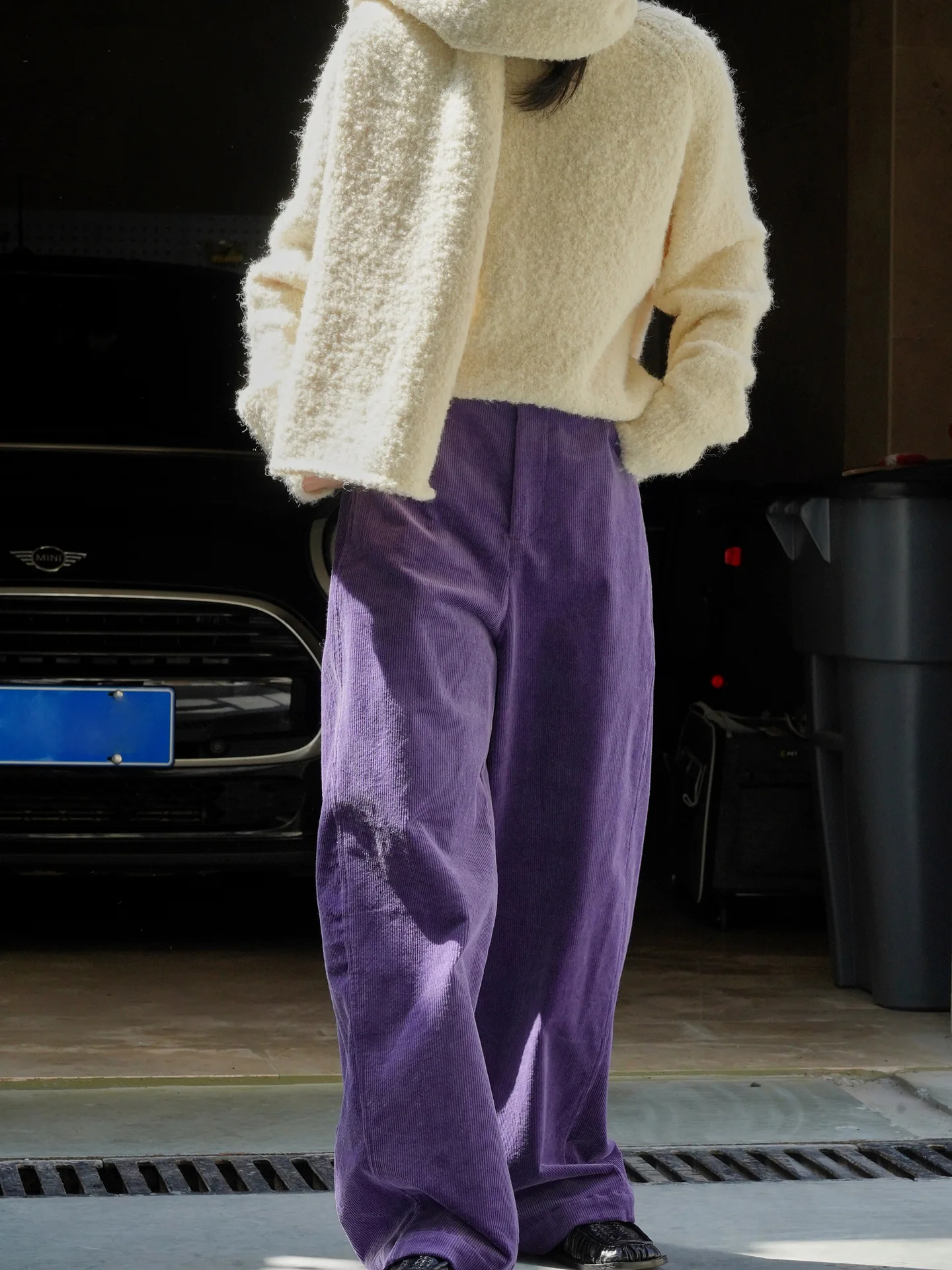 2026 Women Autumn High Waist Wide Leg Corduroy Pants 97% Cotton Fashion Clothes Pants Female Long Trousers