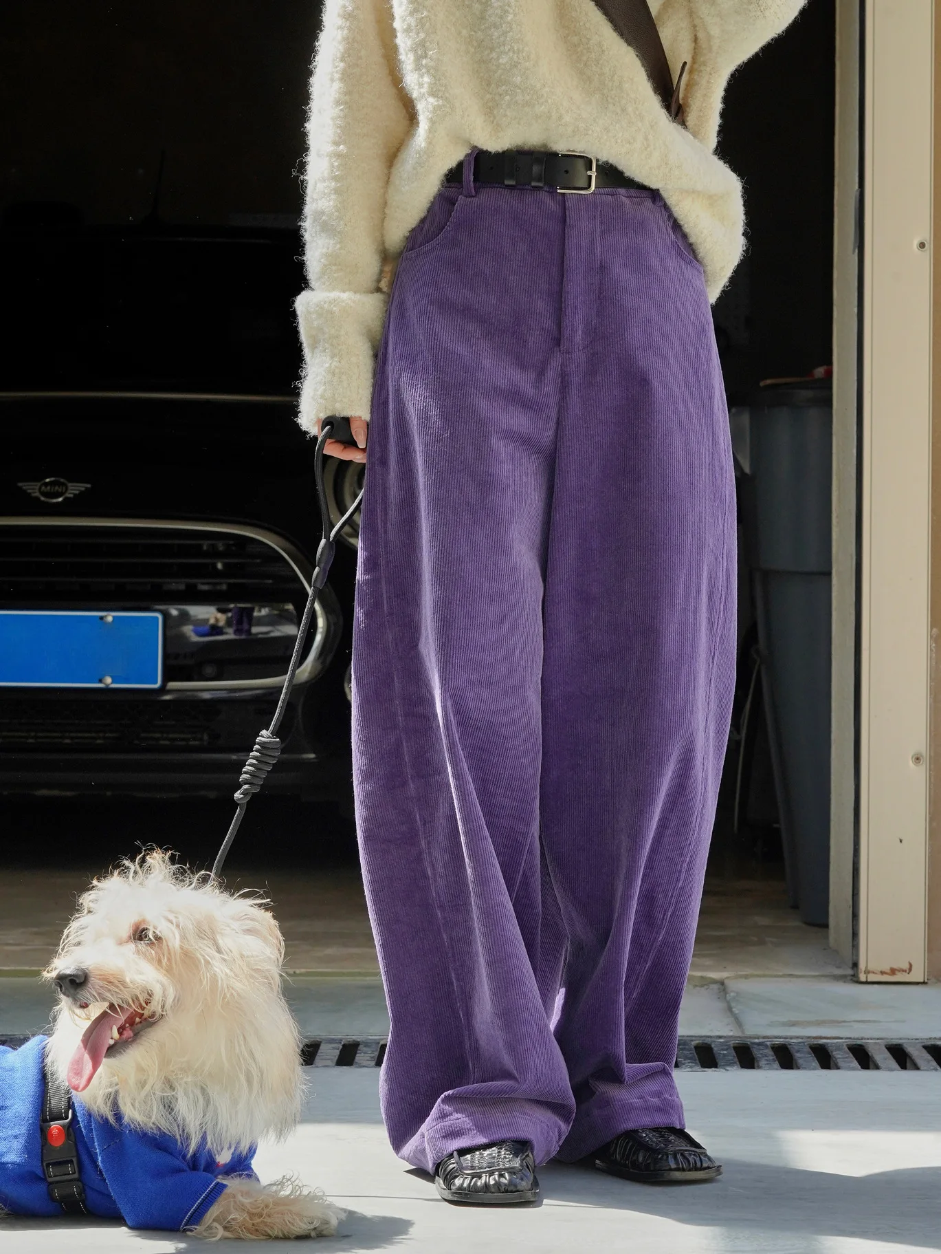 2026 Women Autumn High Waist Wide Leg Corduroy Pants 97% Cotton Fashion Clothes Pants Female Long Trousers