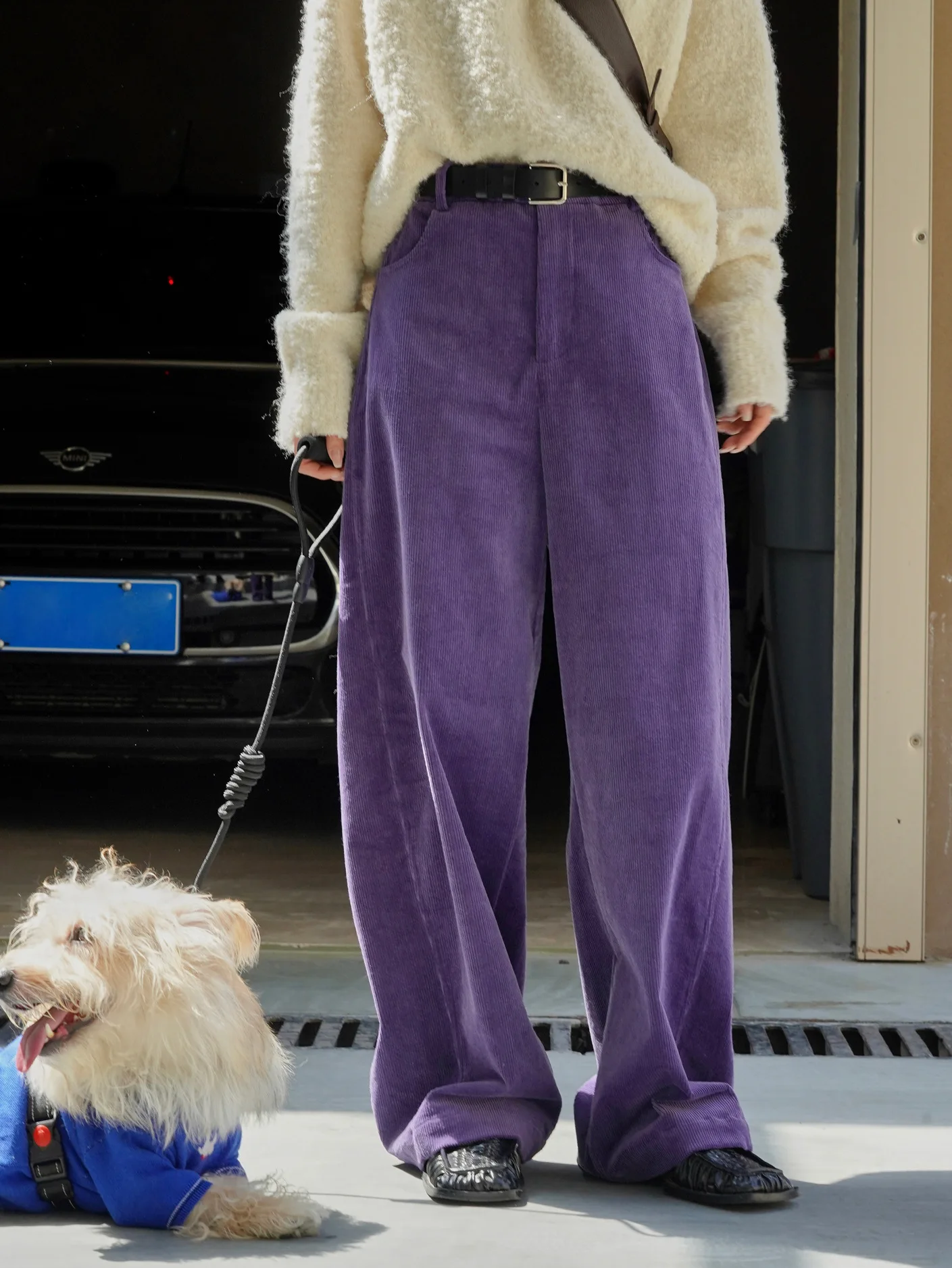 2026 Women Autumn High Waist Wide Leg Corduroy Pants 97% Cotton Fashion Clothes Pants Female Long Trousers